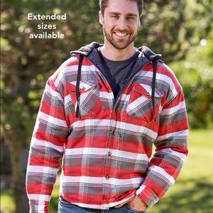 Awesome Men's Quilt-Lined Flannel Shirt Jacket!🐞